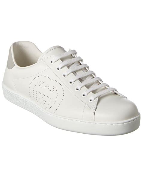 gucci new ace interlocking-g leather trainers|ace gucci sneakers.